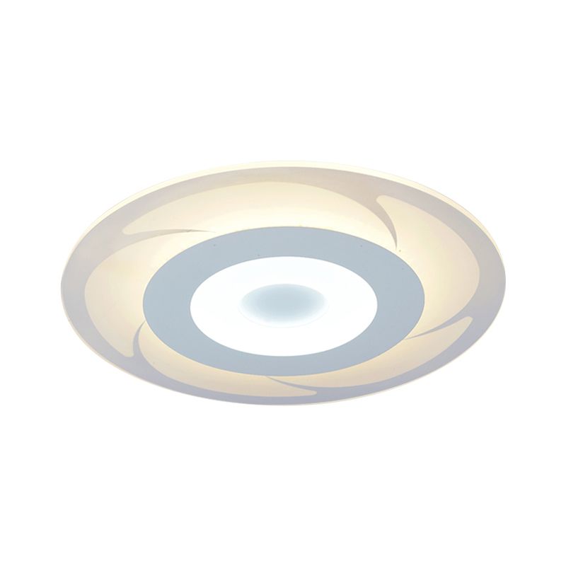 Acrylic Ultra Thin Ceiling Light Modern LED Flush Mount Light in Warm/White, 16.5"/20.5"/24.5" Wide