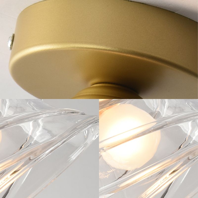 Cyclone Glass Bell Shade Inbouwlamp Hedendaags 1 Kops Inbouwplafondlamp in helder