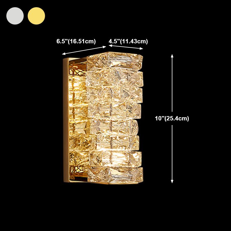 Postmodern Crystal Wall Light Geometric Shape Wall Sconce Lamp for Living Room
