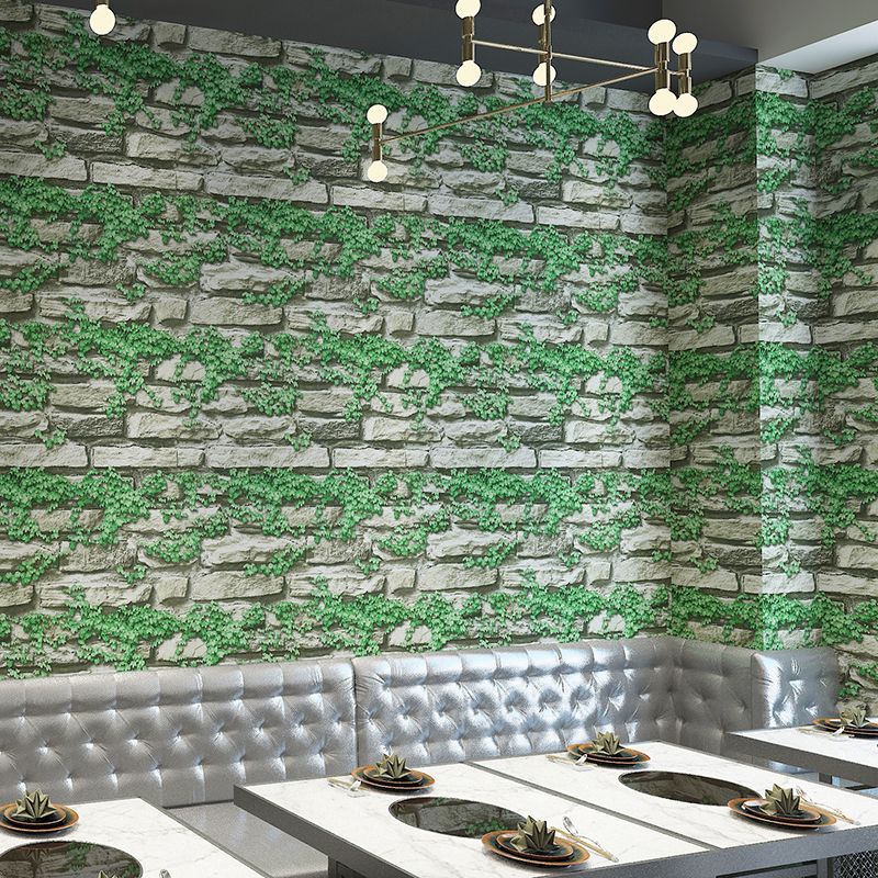 Wallpaper Roll Brick Print Multi Colored Industrial Fashion Non-Woven Wall Decor