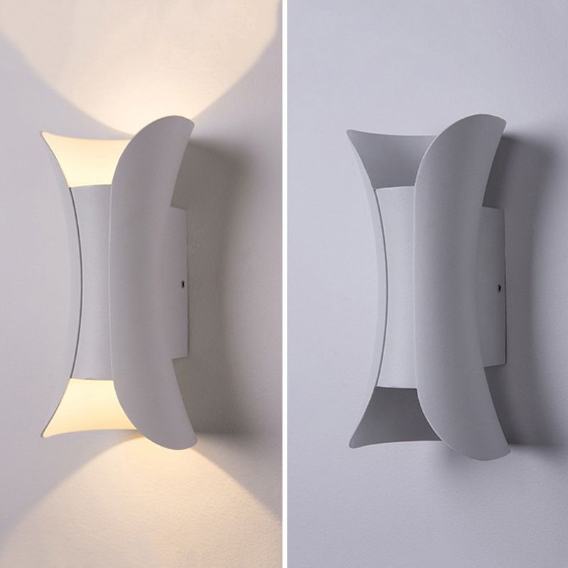 Curl Shape Wall Light Modern Style Metal 2 Lights Sconce for Living Room