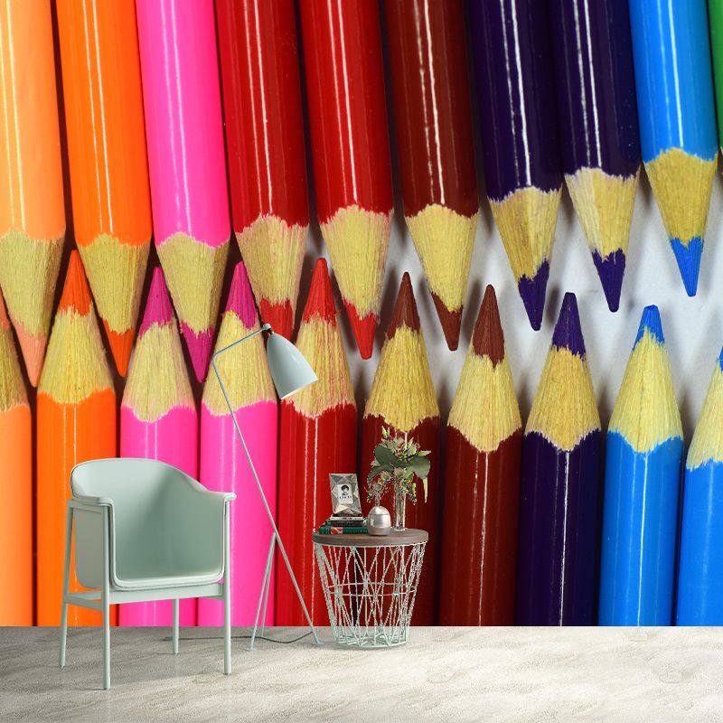 Pencil Color Eco-friendly Personal Hobby Mural Drawing Wallpaper Atelier Wall Decor