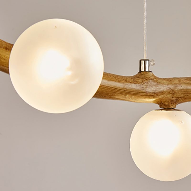 Simple Chandelier Glass Six Head Pendant Lighting Fixtures for Dining-table