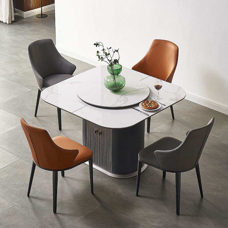 Modern Style Sintered Stone Dining Round Table Set 1/4/5/7 Pieces Dining Set