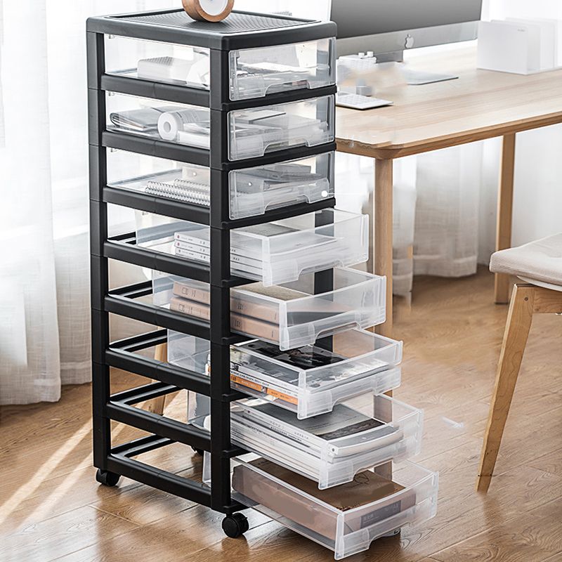 Modern Vertical Transparent File Cabinet Plastic Drawers File Cabinet