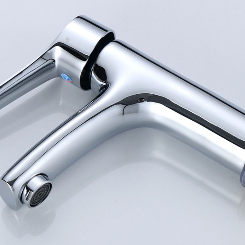 Single Hole Lavatory Faucet Lever Handle 1 Hole Faucet for Bathroom