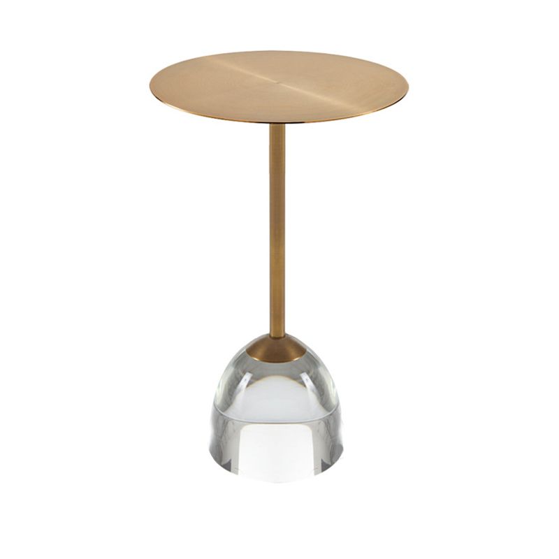 Round Shape Sofa Side Accent Table Pedestal End Table, 15.7" W x 15.7" D x 22.4" H