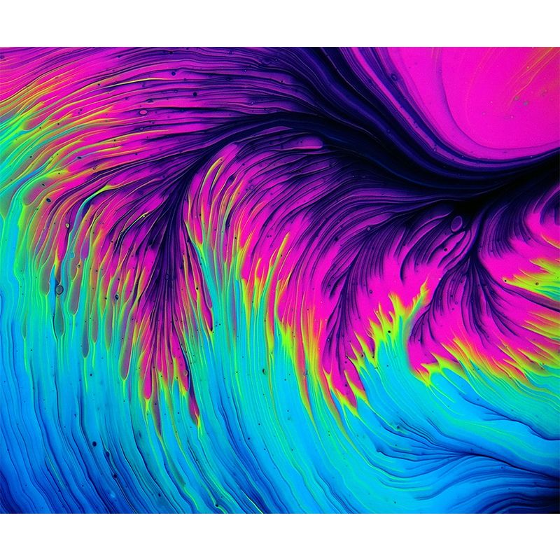 Abstract Contemporary Wall Mural Mildew Resistant Wallpaper for Sitting Room