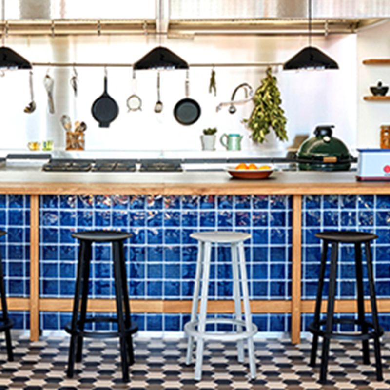 Contemporary Backless Barstool Round Seat Armless Bar Stools with 4 Metal Legs