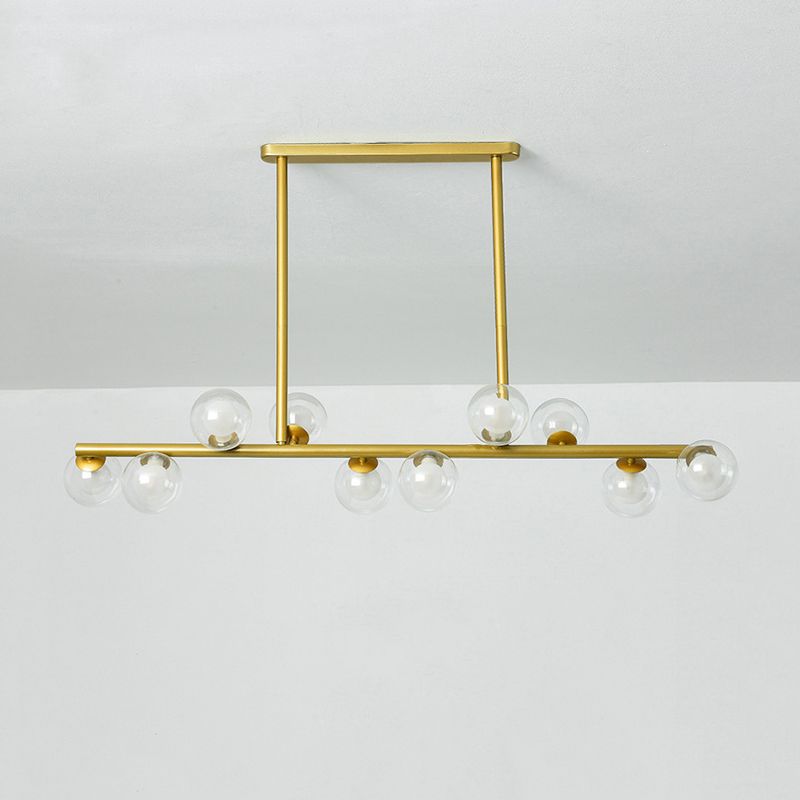 Multiple-Light Globe Island Pendant Modern Glass Island Lighting