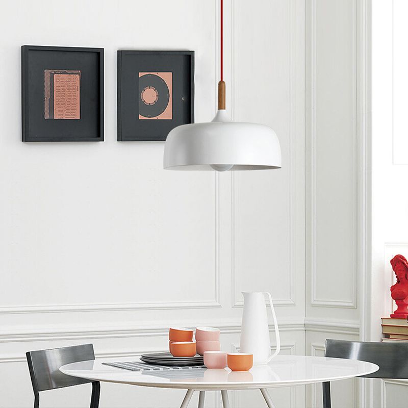 Nordic Simple Macaroon Style Lip Shape Pendant Iron 1 Light in warm for Bedroom Restaurant Cafe