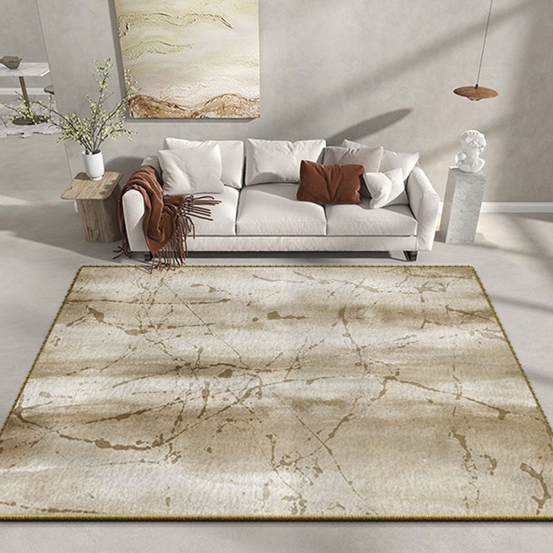 Contemporary Wabi-sabi Rug Simple Color Carpet Polyester Non-Slip Backing Rug