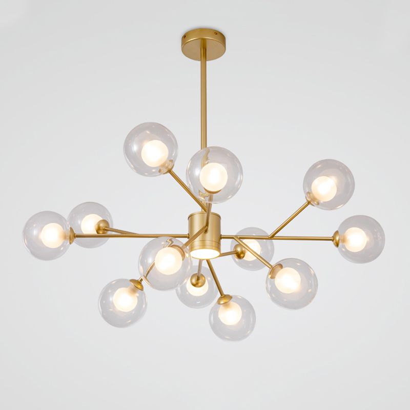 Cosco moderno de techo de hierro forjado colgado de vidrio de vidrio