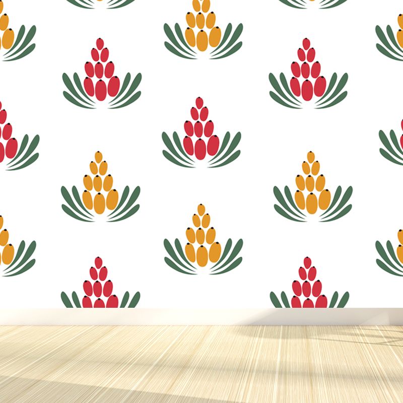 Veelkleurige kinderkunst muurschildering sticker grote bloeiende bloem muur decor voor slaapkamer