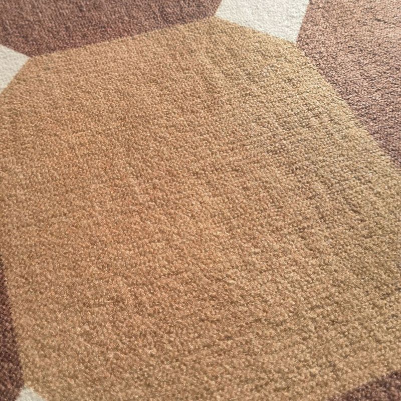 Light Brown Simple Carpet Polyester Pattern Carpet Washable Carpet for Drawing Room