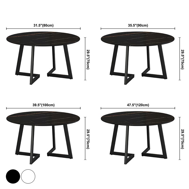 Tavolo da pranzo in pietra sinterizzato glam tavolo da pranzo da cucina standard con doppia base di piedistallo