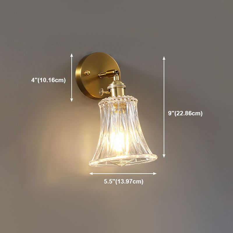 Glass Geometric Wall Sconce Lighting Industrial Style 1 Light Wall Mounted Light