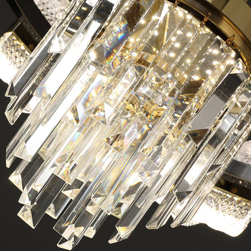 LED -Kronleuchterbeleuchtung moderner Kronleuchter -Anhänger Licht mit Glasschatten für Schlafzimmer