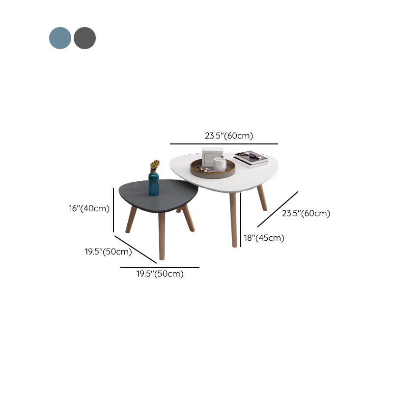 Contemporary Coffee Table Wooden 4 Legs Coffee Cocktail Table
