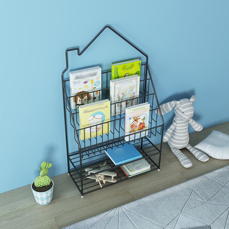 Closed Back Ladder Bookshelf Metal Shelves Included Bookcase