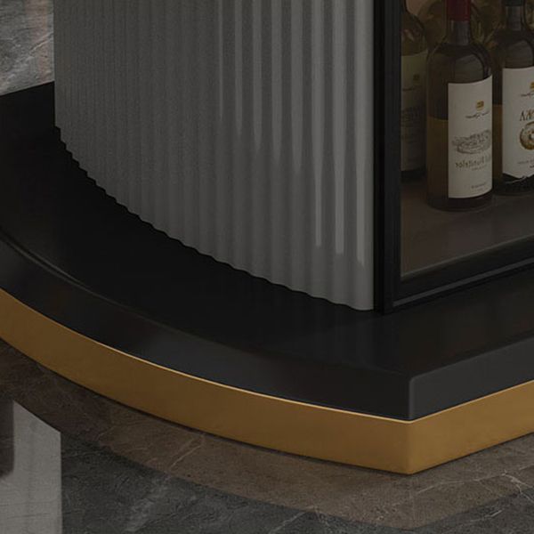 Modern Stone Top Dining Table Extendable for Small Spaces with Storage