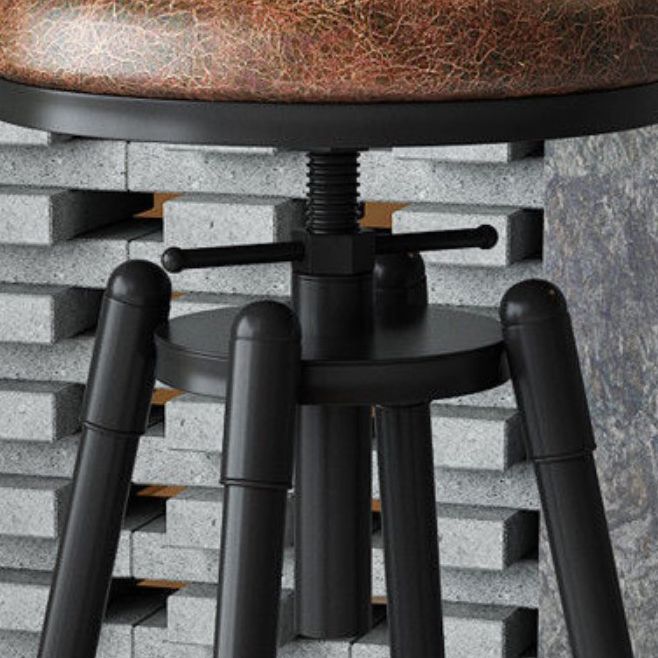 Rotating Barstool Industrial Style 4 Legs Bar Stool for Dining Room