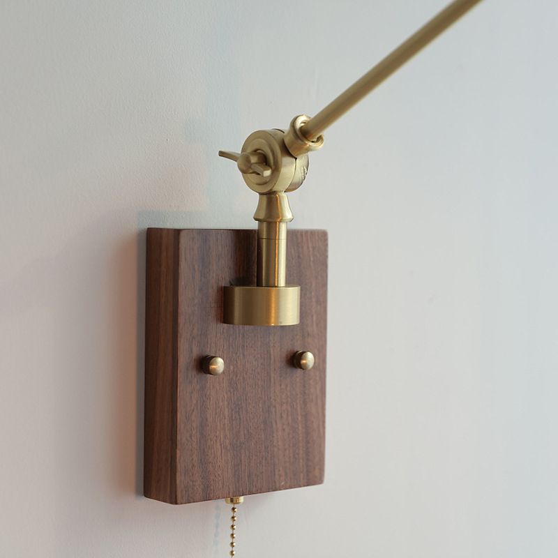 Modern Style Flared Wall Mounted Lamps Wood 1 Light Wall Sconces in White