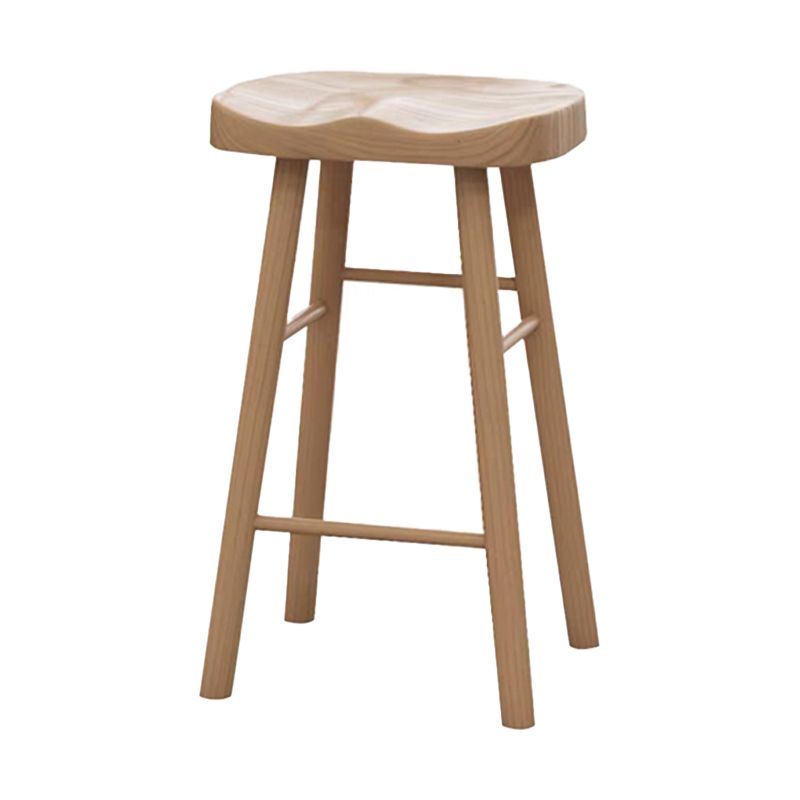 Luxurious Rectangle Solid Wood Bar Table Set 1/3 Pieces Counter Table with Backless Stools