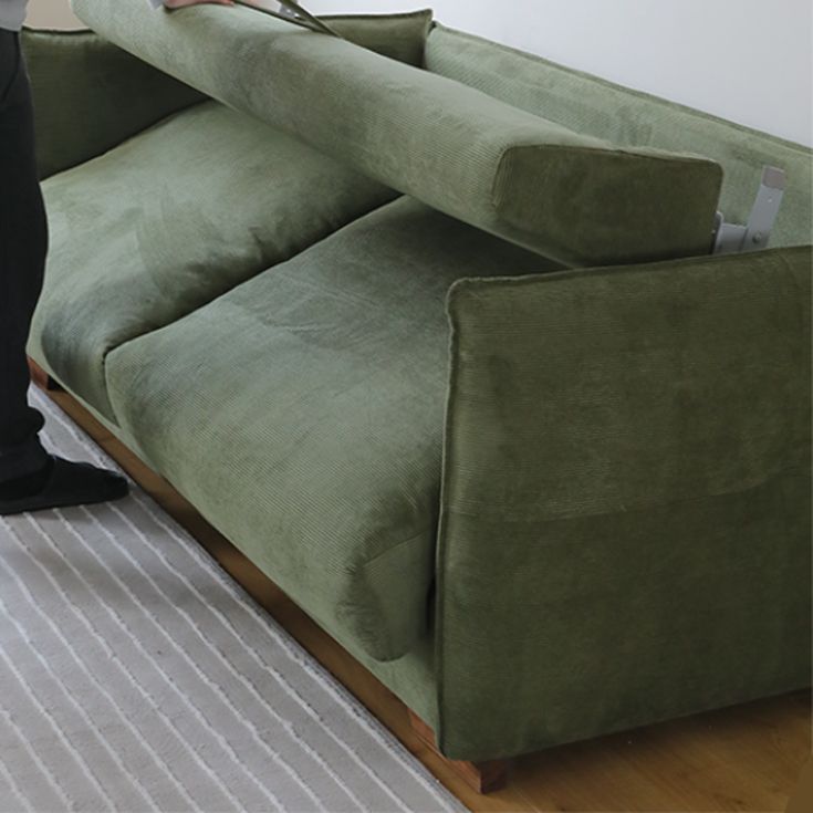Scandinavian Sofa Fabric Living Room Pillows Square Arm Standard Sofa Bed