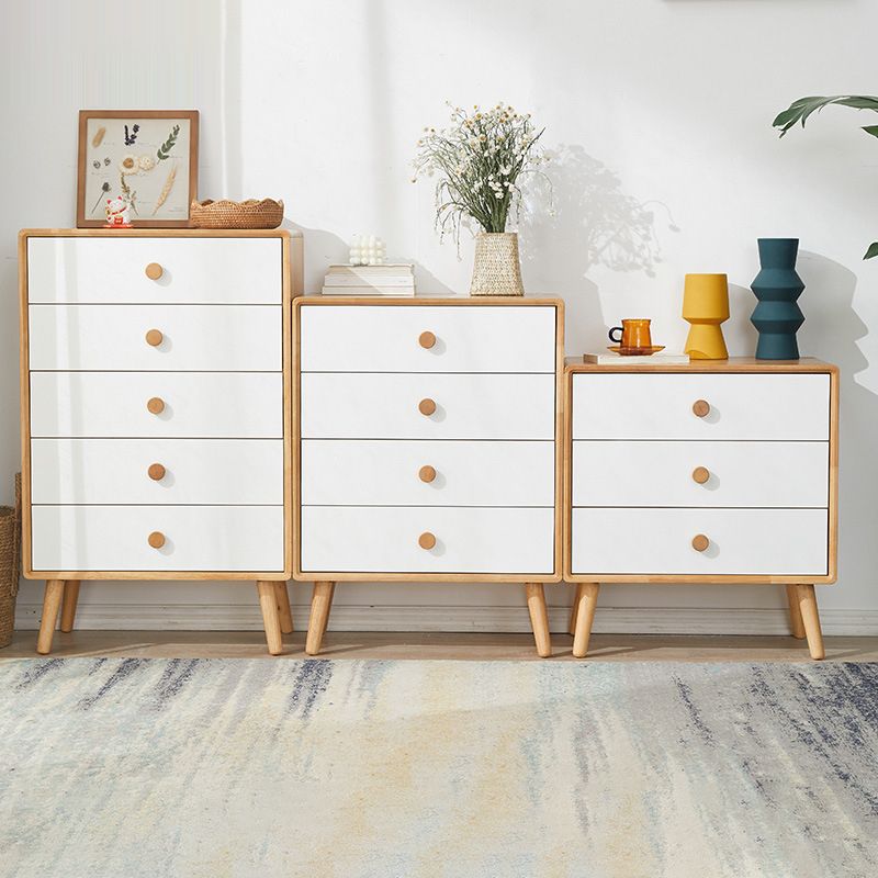 13.77" Wide /15.35" Wide Accent Cabinet Solid Wood 3/4/5  Drawers Cabinet in Brown