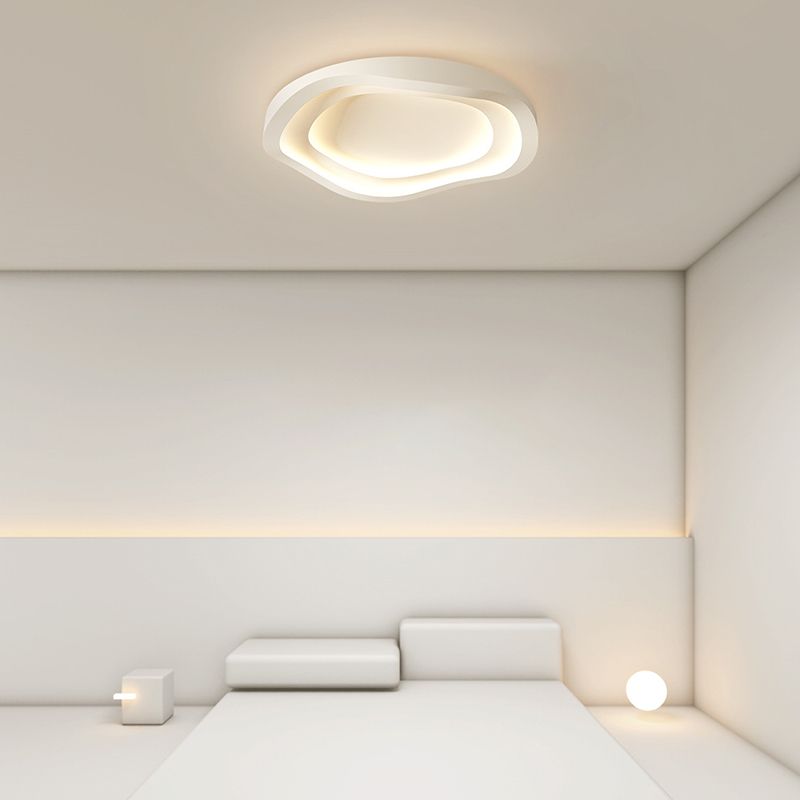 Contemporary White Flush Mount Lighting Unique Acrylic Ceiling Light