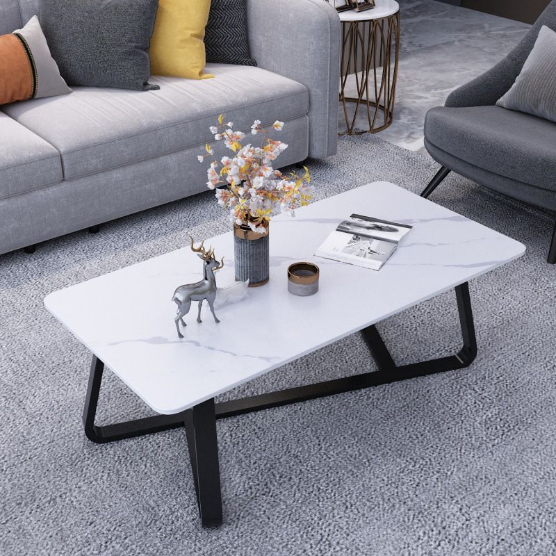 Cross Legs 1 Single Coffee Table Modern Rectangular Cocktail Table