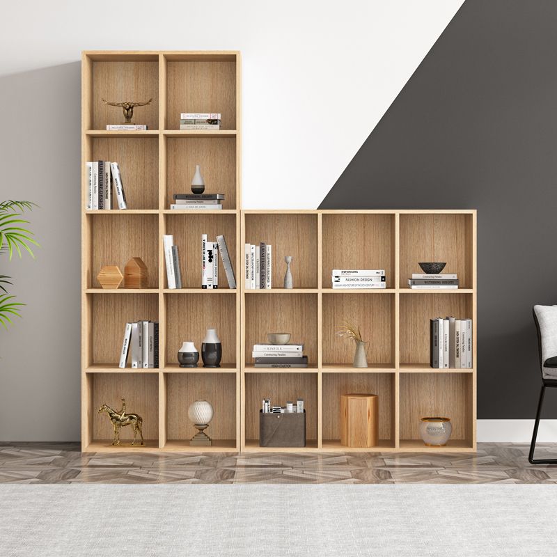 Closed Back Bookshelf Contemporary Style  Bookcase for Office Home Study Room