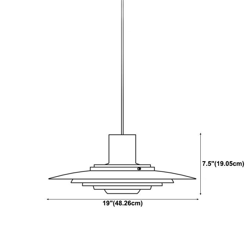 Metal Unique Shade Hanging Lights Modern Style 1 Head Hanging Mount Fixture