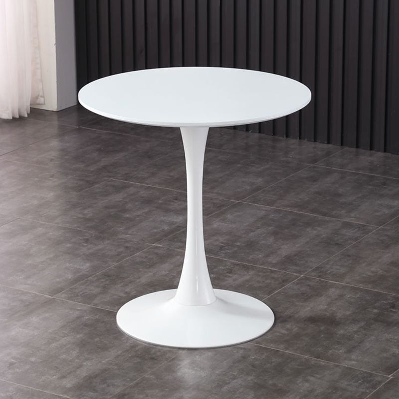 Simple MDF Round Shape Dining Tale Standard Kitchen Dining Table with Tulip Base
