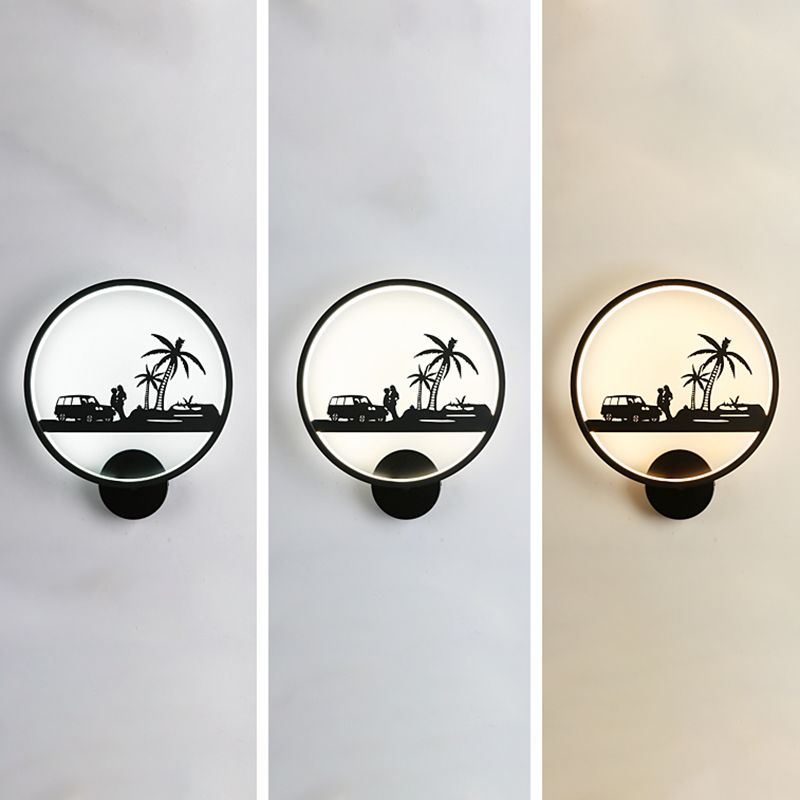 Unique Shape Metal Wall Light Modern Style Single Light Wall Mount Lighting