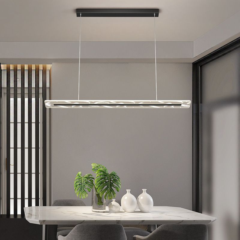 Federdruck Island Leuchte minimalistische Acryl -Esszimmer LED Hanging Light