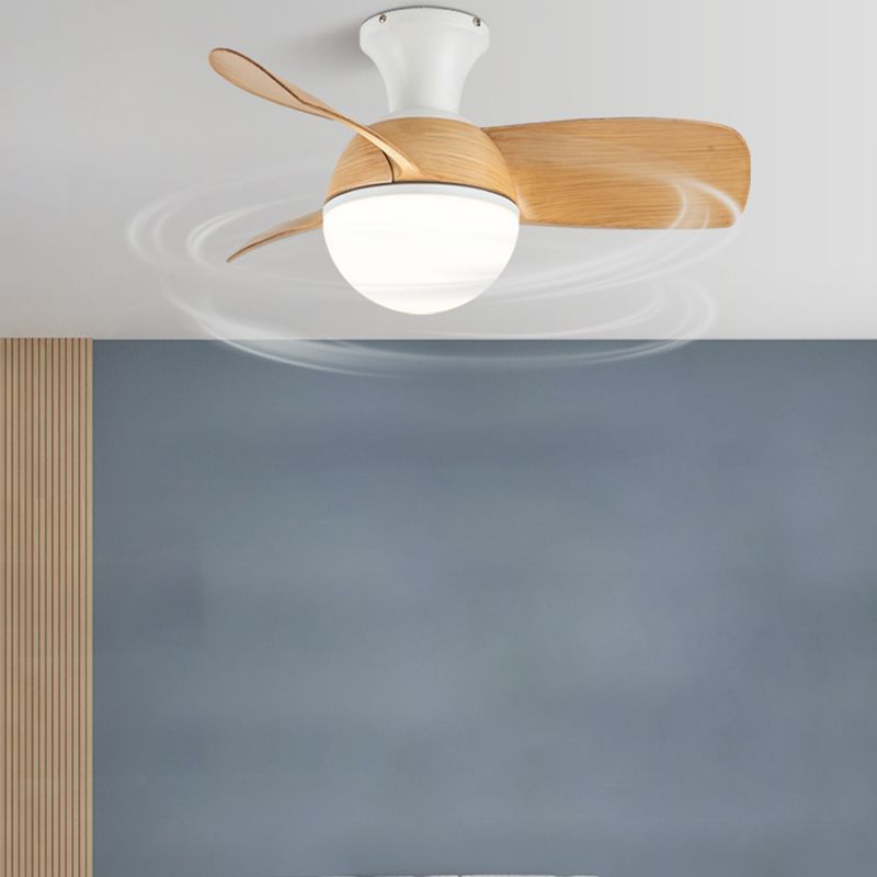 Ventilateur de plafond léger métal nordique LED Plafond monture à coucher pour chambre à coucher