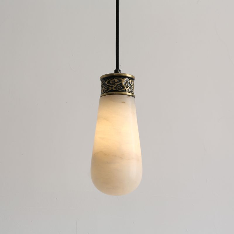 Unique Shape Hanging Lighting Modern Style Marble Light Pendant Lamp for Bedroom