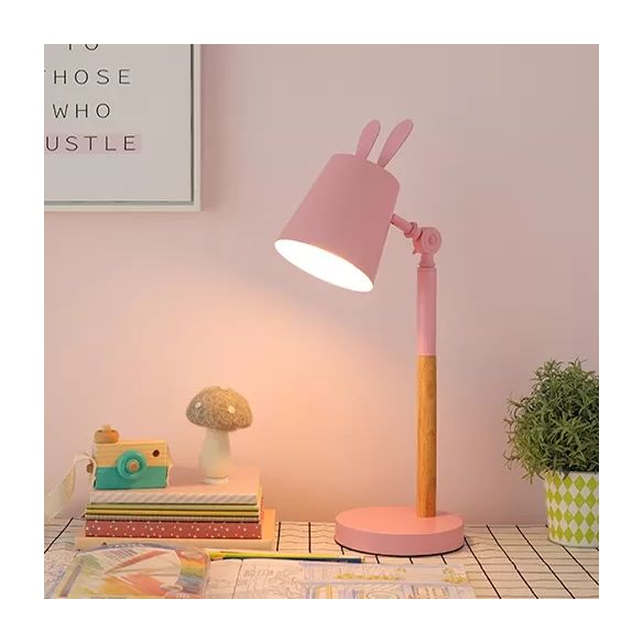 Metal Bunny Desk Light Dormitory Bedroom 1 Head Macaron Rotatable Study Light