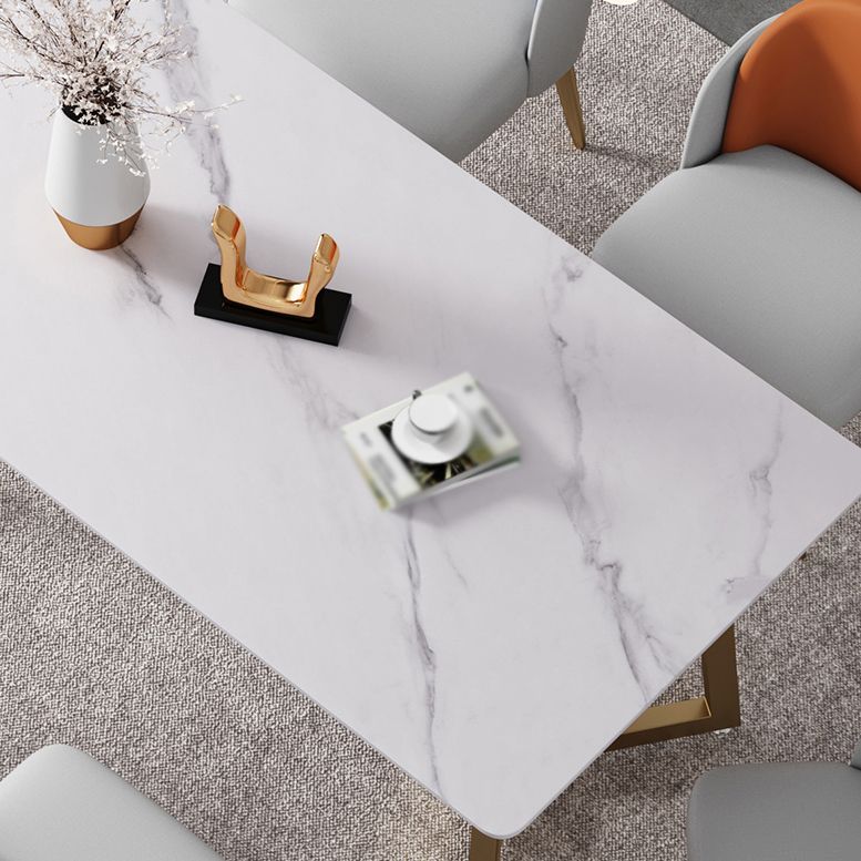 Nordic Style 1/2/5/7 Pieces Dinette Set White Sintered Stone Top Dining Table Set