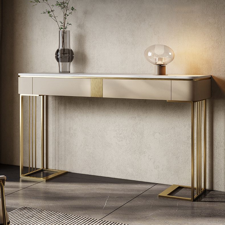 Contemporary Console Accent Table Antique Finish Console Sofa Table with Drawers