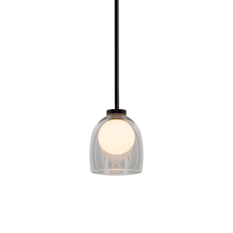 1 éclairage de verre de style moderne suspendu léger pour le salon