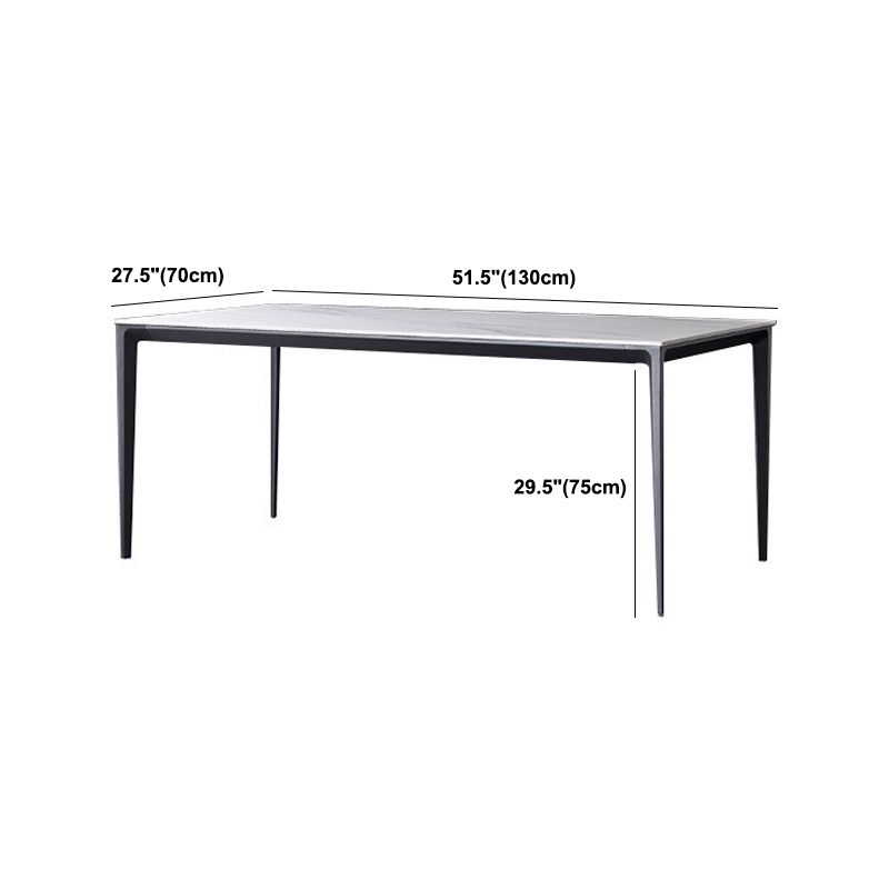 Contemporary Rectangle Dining Table Stone Dining Table with 4 Legs