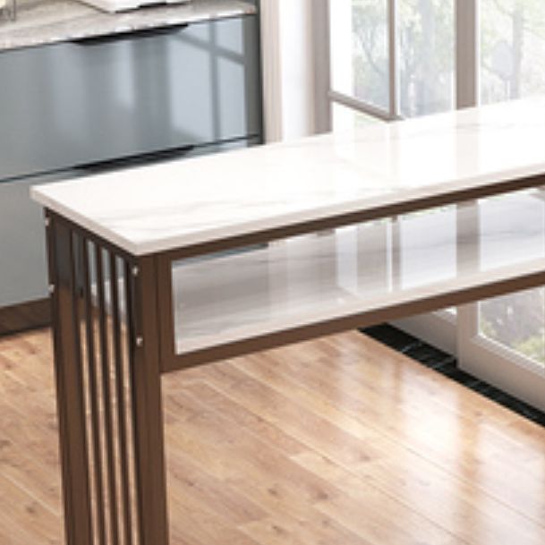 3 Pieces Table and Stool Set Modern Rectangular for Dining Room