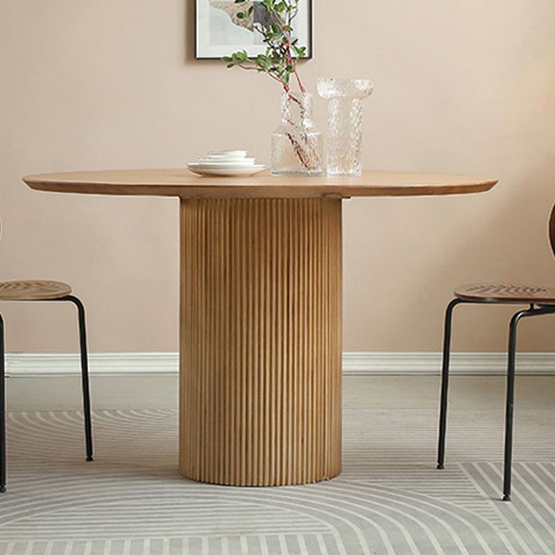 Contemporary Solid Wood Dining Table Round Dining Table for Dining Room