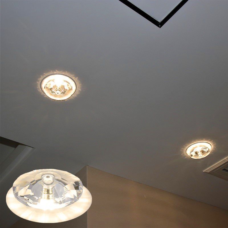 Clear Crystal Diamond Flush Ceiling Light Modern LED Flush Mount Lighting Fixture for Porch