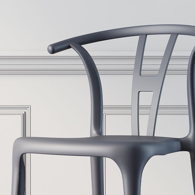 Plastic Side Chair Contemporary Style Multicolor Armless Chair for Dining Room