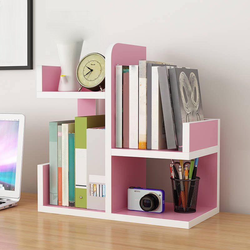 Contemporary Style Engineer Wood Bookshelf Open Back Bookcase for Home Office