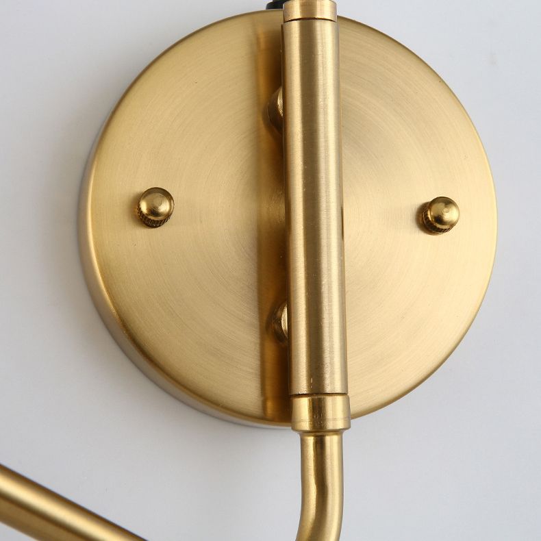 Modern 1-Light Wall Sconce Wrought Iron Geometric Wall Light for Bedroom